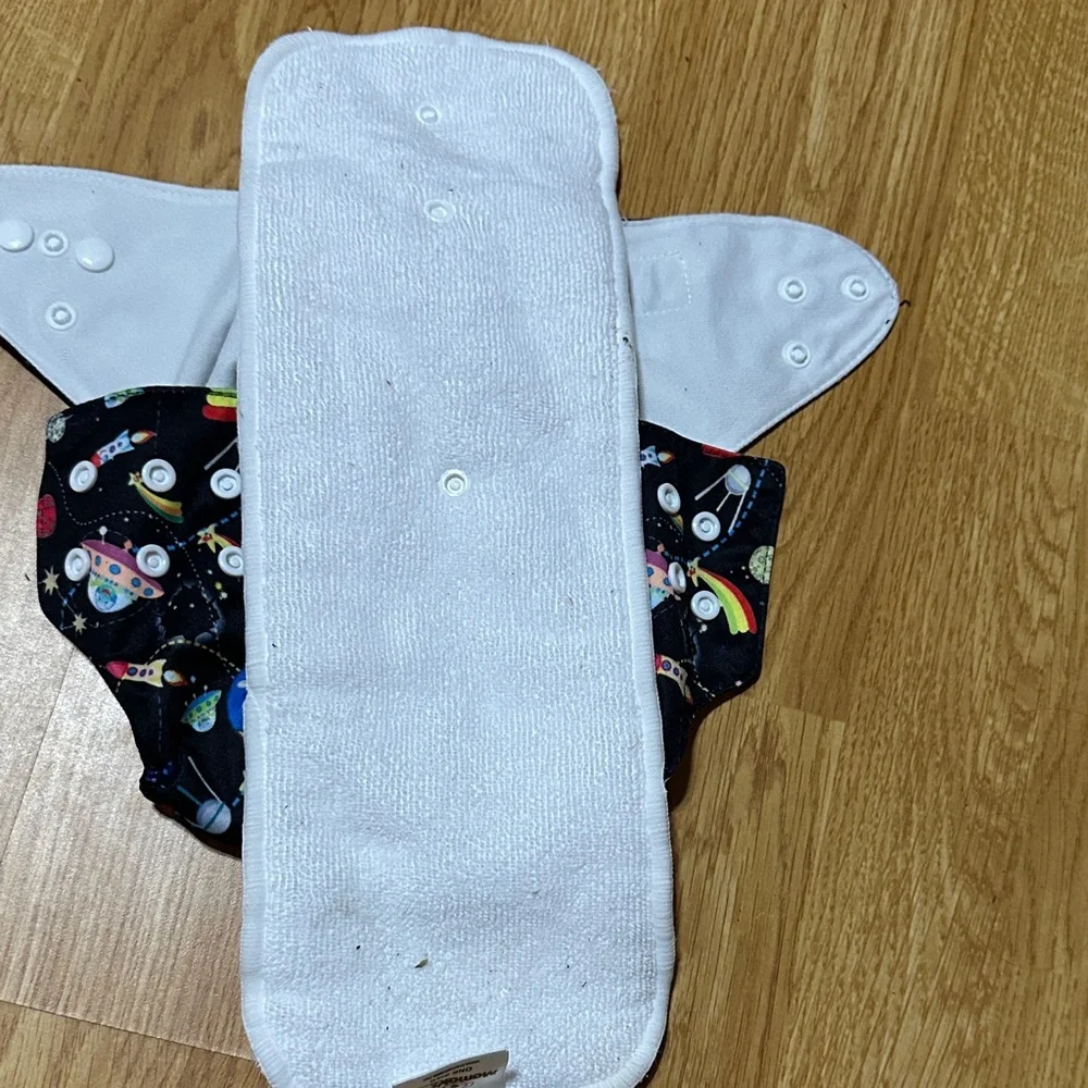 Pop Black Space Adventure Diaper Cover